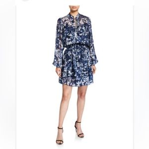 Shoshanna blue floral alura dress size 6